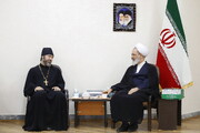 Rencontre du directeur du Conseil international d'experts des Églises orthodoxes russes avec l'ayatollah Arafi
