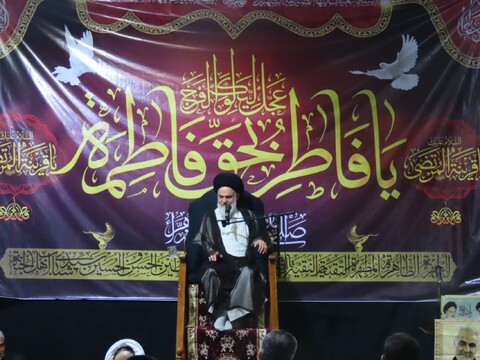 مراسم شهادت حضرت زهرا(س) در شبانکاره با حضور آیت الله حسینی بوشهری