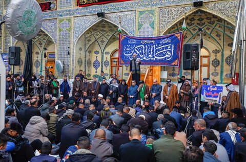 بالصور/ العتبة العلوية المقدسة تستقبل مواكب المُعزِّين في ذكرى شهادة فاطمة الزهراء (ع)