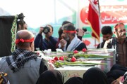 تصاویر/ مراسم تشییع پیکر مطهر شهدای گمنام در استان کردستان