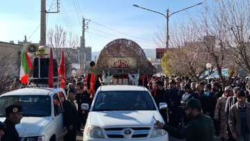 تصاویر/ تشییع پیکر مطهر شهدای گمنام در ترکمنچای