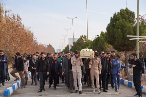 تصاویر/ وداع با پیکر مطهر شهید گمنام  در دانشگاه آزاد اسلامی ارومیه