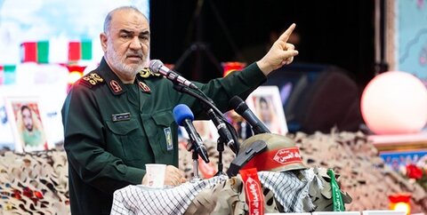 سخنرانی سردار سلامی در تشییع ۱۱۰ شهید گمنام در تهران