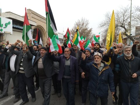 تصاویر/ راهپیمایی مردم قزوین در محکومیت جنایت اسرائیل در غزه