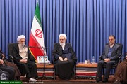 بالصور/ اجتماع مديري ومسؤولي محافظة مازندران مع آية الله الأعرافي بمدينة قم المقدسة