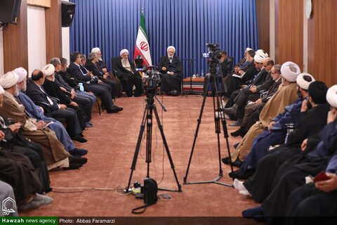 بالصور/ اجتماع مدير ي ومسؤولي محافظة مازندران مع آية الله الأعرافي بمدينة قم المقدسة