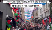 فیلم | کریسمسی متفاوت در لندن با تظاهرات در حمایت از غزه