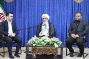 تصاویر/ دیدار رئیس فدراسیون جودو با نماینده ولی فقیه در بوشهر