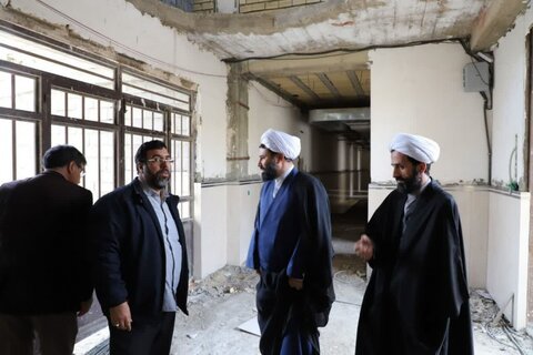 تصاویر/ بازدید حوزه علمیه کردستان از روند ساخت فاز دوم مدرسه علمیه قروه