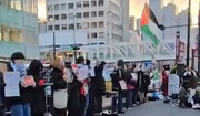 فیلم | تجمع در مقابل ایستگاه شینجوکو توکیو در حمایت از غزه