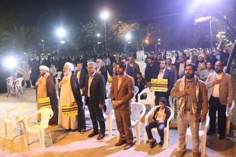 اجتماع بزرگ مردم بوشهر در حمایت غزه