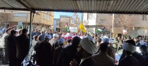 تجمع مردم نورآباد علیه صهیونیست‌ها در پی شهادت سردار موسوی
