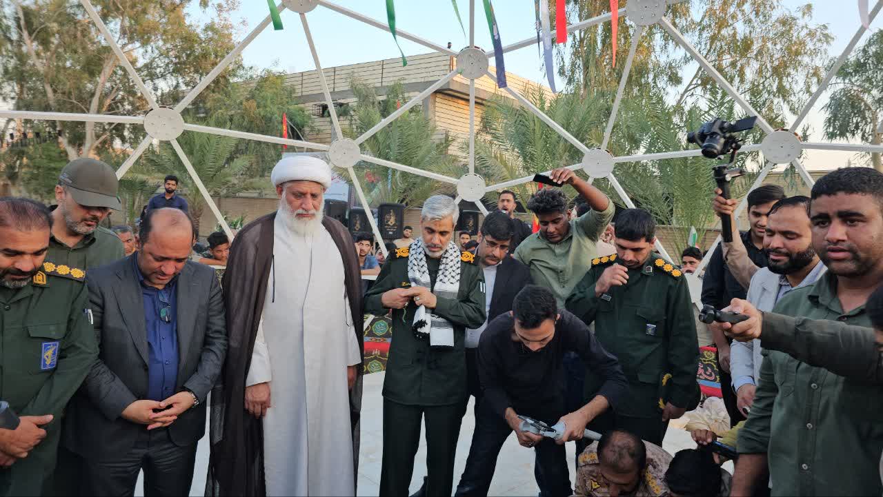 تشییع و تدفین پیکر شهید گمنام در آموزشکده فنی و حرفه ای آیت الله خامنهای میناب