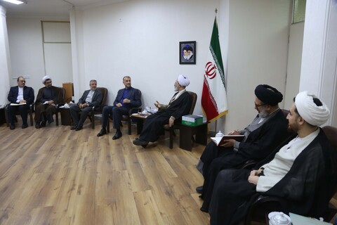 تصاویر/ دیدار وزیر امور خارجه با آیت الله اعرافی
