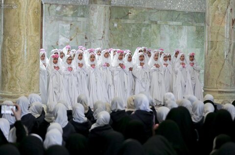بالصور/  الاحتفال بالتكليف الشرعي لطالبات دار الزهراء (عليها السلام)  في العتبة العلوية المقدسة