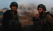 فیلم | سیگار کشیدن و هلهله سربازان اسرائیلی هنگام منفجر کردن منازل غزه