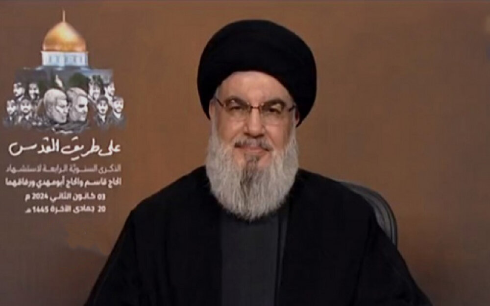 জেনারেল কাসেম সোলেইমানির শাহাদাত বার্ষিকী উপলক্ষে সৈয়দ হাসান নাসরুল্লাহর ভাষণ সৈয়দ হাসান নাসরুল্লাহ