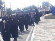 کلیپ | حضور طلاب و اساتید مدرسه علمیه فاطمه الزهرا(س) ساوه در راهپیمایی محکومیت حادثه تروریستی کرمان