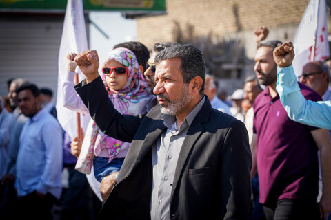 تصاویر/راهپیمایی مردم میناب ‌در محکومیت جنایات تروریستی کرمان
