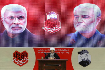 تصاویر/ بزرگداشت چهارمین سالگرد شهادت سردار سلیمانی و ابومهدی المهندس در قم