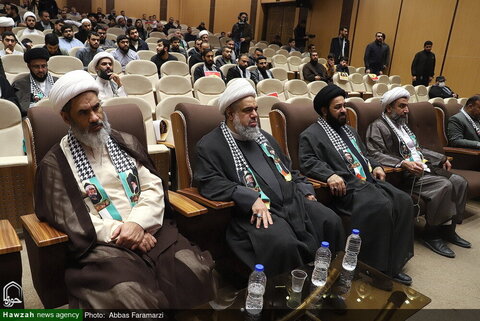 بالصور/ مراسيم الذكرى السنوية الرابعة لشهادة الحاج قاسم سليماني وأبو مهدي المهندس في مدينة قم المقدسة