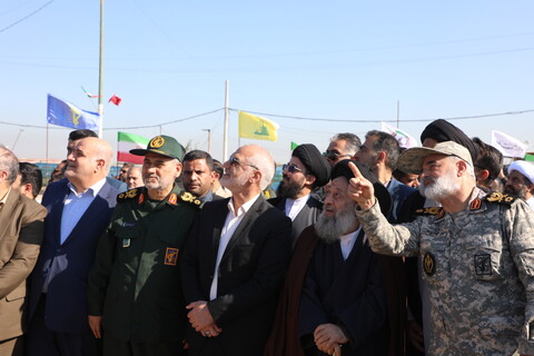 رژه مشترک بسیج دریایی بین ایران و عراق در اروند خوزستان