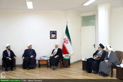 بالصور/ رئيس المركز الإسلامي في هامبورغ الشيخ مفتح يلتقي بآية الله الأعرافي بمدينة قم المقدسة