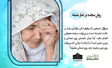 احکام شرعی | روش سجده در نماز نشسته