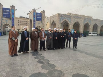 حضور طلاب و اساتید حوزه علمیه حضرت ولی عصر(عج) آستارا در مشهد+ تصاویر