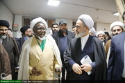 بالصور/ الشيخ إبراهيم الزكزاكي يلتقي بآية الله الأعرافي