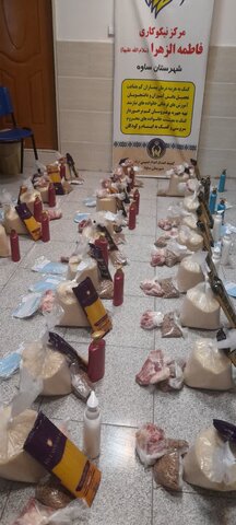 توزیع بسته های معیشتی توسط مدرسه علمیه فاطمه الزهرا ساوه در بین نیازمندان در آستانه سالروز ولادت حضرت امیرالمؤمنین علی علیه السلام
