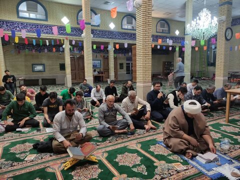 تصاویر/ حال و هوای مراسمات اعتکاف در مسجد جامع شهرستان چالدران