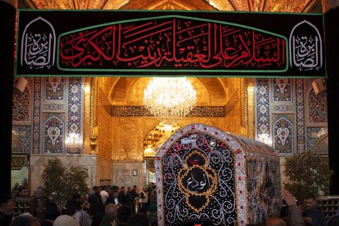 تشییع نمادین پیکر حضرت زینب (س) در کربلا