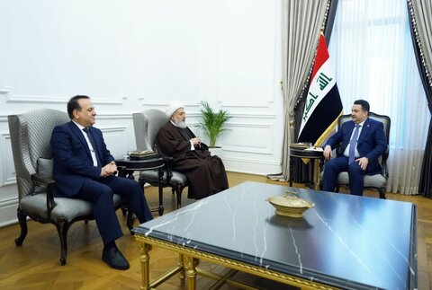 دیدار نائب رئیس مجلس اعلای اسلامی شیعیان لبنان با نخست وزیر عراق
