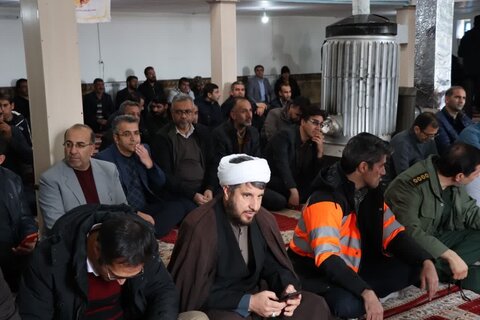 تصاویر/ مراسم گرامیداشت ایام الله دهه فجر در مسجد جامع شهر تخت سلیمان تکاب
