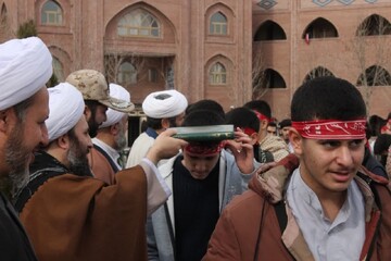 تصاویر/ اعزام کاروان راهیان نور مدرسه علمیه امام خمینی(ره)شهرستان خوی به راهیان نور