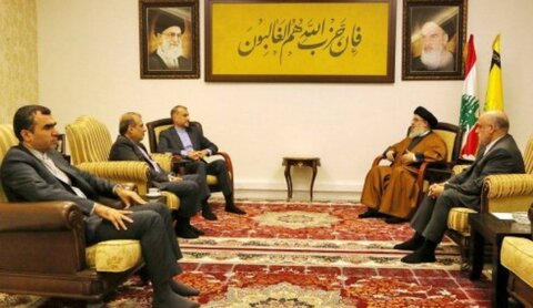 وزير الخارجية الايراني يلتقي بالسيد حسن نصر الله