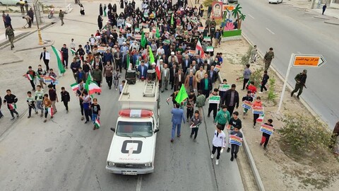 تصاویر/ راهپیمایی مردم چغادک در 22 بهمن