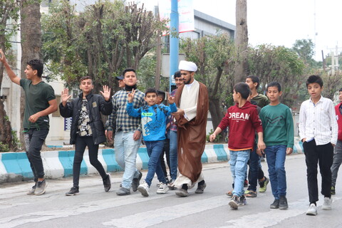 حضور نوجوانان و جوانان مساجد از ابتدای صبح در راهپمایی 22 بهمن ماه