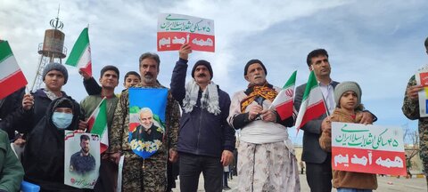 حضور مردم بیرانشهر در جشن ۴۵ سالگی انقلاب