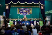 تصاویر/ گردهمایی خانوادگی طلاب و فضلای سمنان در مسجد جمکران با سخنرانی آیت‌الله خاتمی