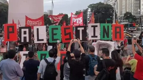 تظاهرات آرژانتینی‌ها در حمایت از مردم فلسطین