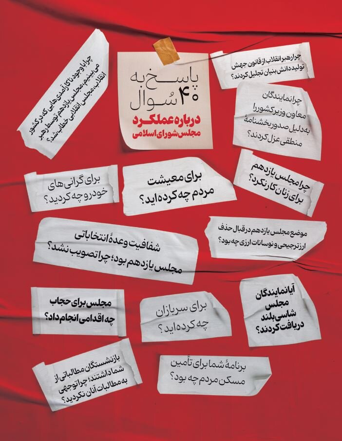 پاسخ به ۴۰ سؤال پیرامون عملکرد مجلس شورای اسلامی + دانلود