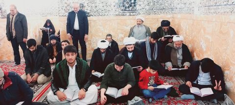 تصاویر/ حضور اساتید و طلاب مدرسه علمیه آیت الله مصطفوی در حرم رضوی