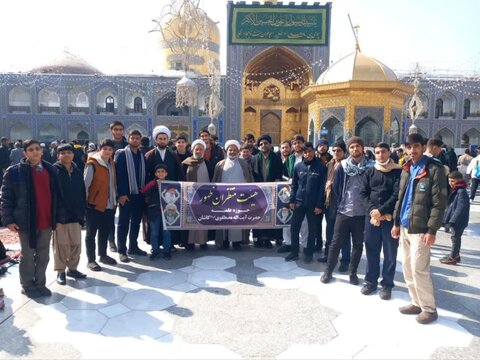 تصاویر/ حضور اساتید و طلاب مدرسه علمیه آیت الله مصطفوی در حرم رضوی