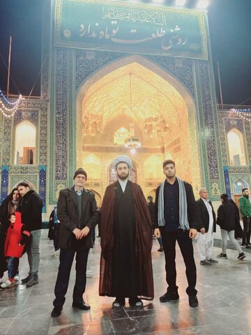 تصاویر/ حضور اساتید و طلاب مدرسه علمیه آیت الله مصطفوی در حرم رضوی
