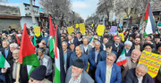 راهپیمایی مردم اردبیل در حمایت از فلسطین