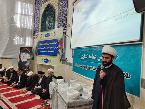 مراسم عمامه گذاری طلاب مدرسه علمیه بقیه الله الاعظم (عج)نورآباد