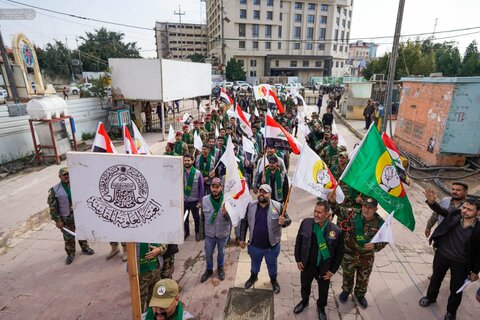 راهپیمایی در نجف در گرامیداشت فتوای دفاع کفایی