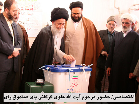 تصاویری از حضور مراجع و علما در انتخابات گذشته پای صندوق رأی